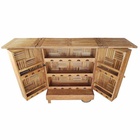 Location de bar exotique droit en bois 