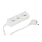 Location de multiprise 3 trous blanche. 