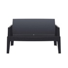 Location de canapé de jardin lounge noir pour barbecue, apéro ou soirée privée en extérieur en ile de France et en Picardie 60. 