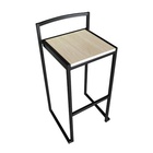 Location de tabouret en métal noir et bois clair pour vos événements les plus prestigieux : séminaire, congrès, salon, mariage à Paris (75) et dans toute l'Ile de France 