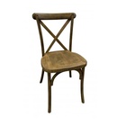Location de chaises vintage crossback effet bois 