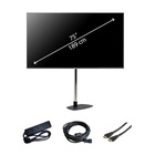 Location d'un pack comprenant un écran de 75" sur un pied. Livraison et installation à Paris et dans toute l'Ile de France 