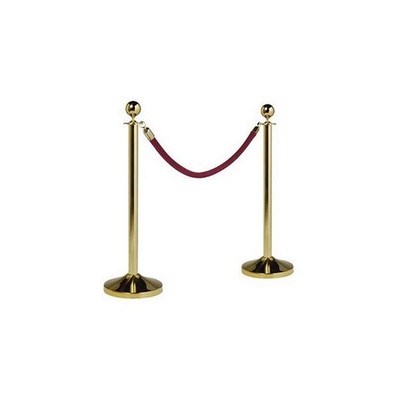 Potelet doré avec cordon rouge Location de potelet doré avec cordon rouge en Ile de France (Val d'Oise et Oise).