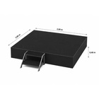 Scène complète de 2x2x0,4m avec escaliers et habillage 