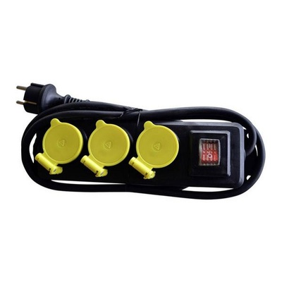 multiprise etanche 3 trous Location Multiprise électrique étanche 3 trous noire chez RVS Event. Idéal lors de la location de lumière ou sonorisation