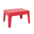 Location de table basse de jardin lounge rouge pour soirée en extérieur en ile de France et en Picardie 60. 