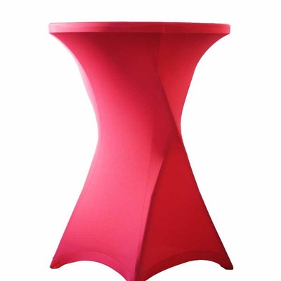 Location de housse fushia pour mange debout.