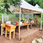 Location - Location de tente pliante 3x3 avec fenêtres, murs, portes, gouttières, ... en Ile de France (Paris), dans le Val d'Oise, en Picardie, dans les Yvelines, ... 