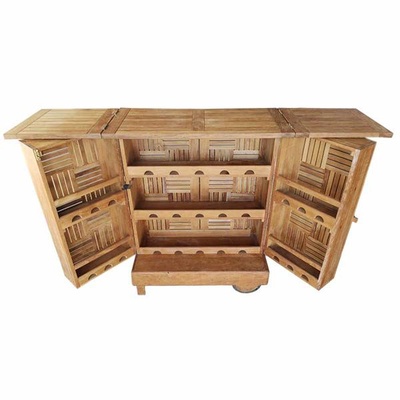 Bar exotique droit Location de bar exotique droit en bois