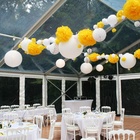 Location - Location de boule japonaise blanche en papier pour mariage, anniversaire, baptême en région parisienne et en Picardie 60. 