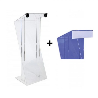 Pack pupitre fronton Location de pupitre plexiglass avec fronton transparent pour vos discours, conférences en ile de France et en Picardie 60
