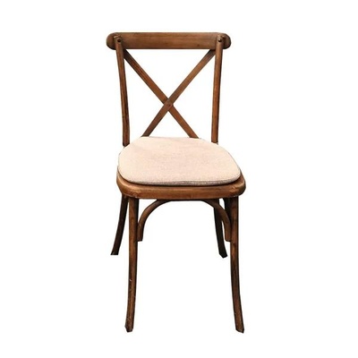 Location de chaise vintage Crossback avec coussin