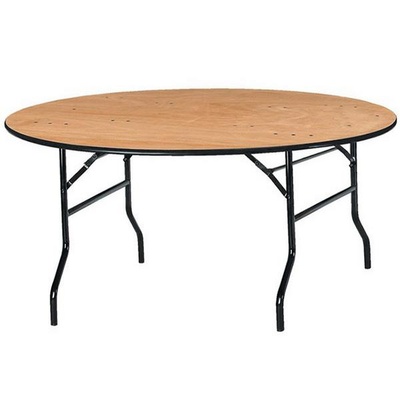 Location de table ronde en bois 180 cm, table ronde 10-12 personnes pour mariage en ile de France, Paris et en Picardie 60