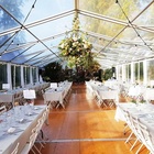 Location - Location de guirlandes guinguettes noires sous tente cristal en Ile de France 